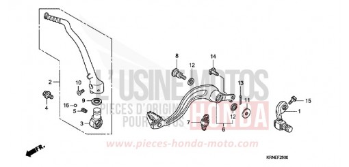 PEDALE/BIE. DE DEMARREUR DE KICK CRF250RA de 2010